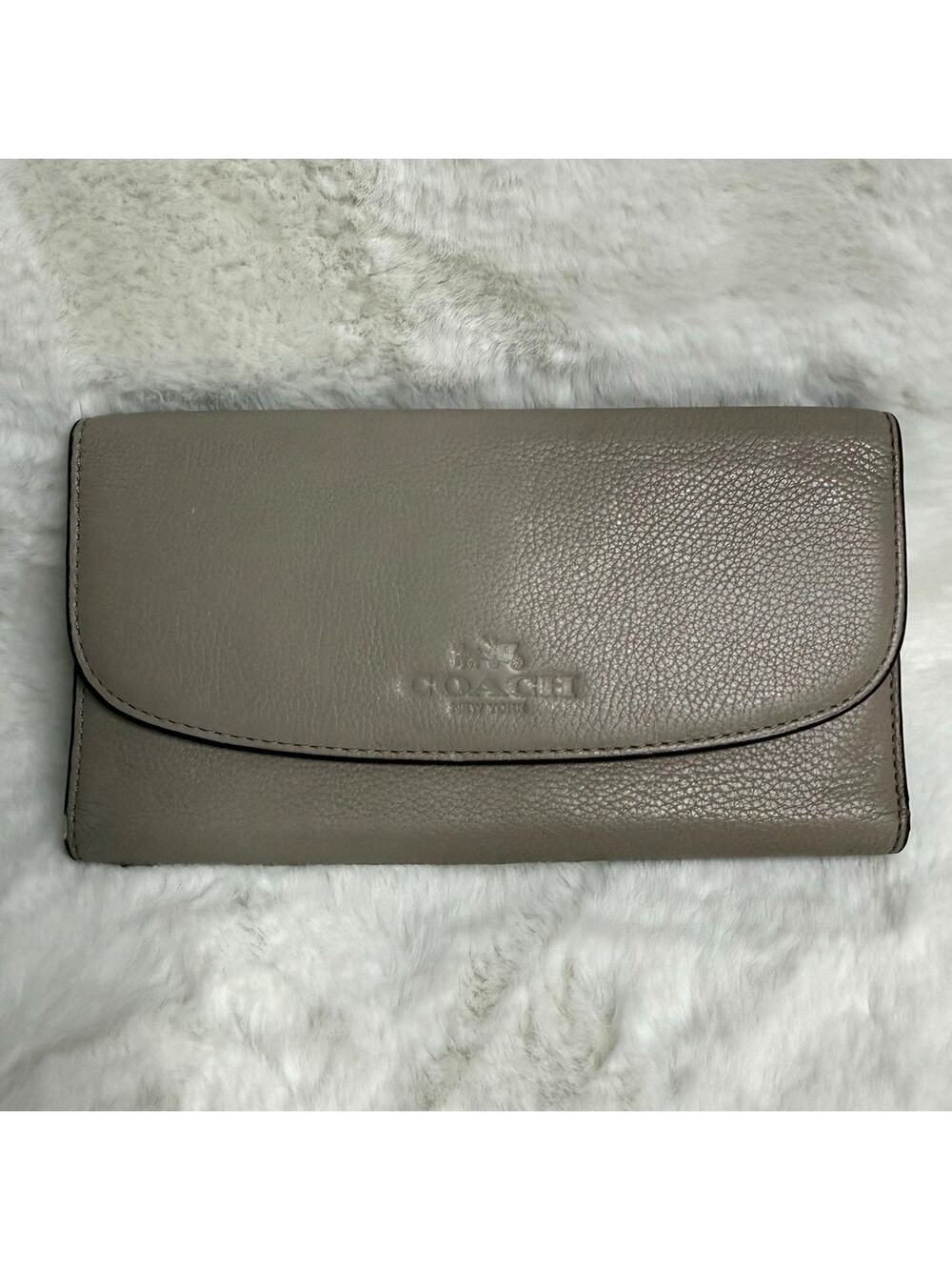 COACH Gray Trifold Wallet